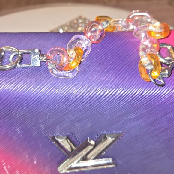 Louis Vuitton Pink Purple & Blue Gradient Epi Leather PM Twist Shoulder Bag. - Picture 2 of 7